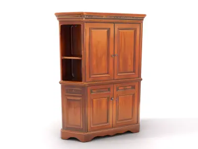 Classic Wooden Cabinet model pack Low-poly 3D model
