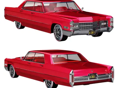 Cadillac sedan de ville 1966 3D model