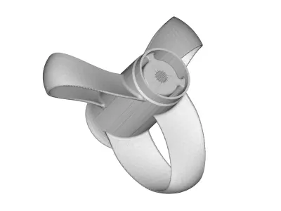 Toroidal boat propeller - 3 blades 3D print model