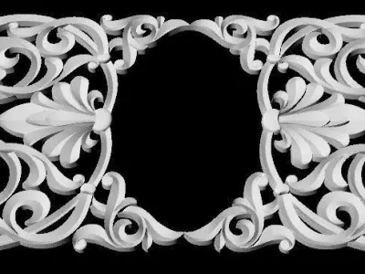 Central decor ornament for furniture 3D model 453