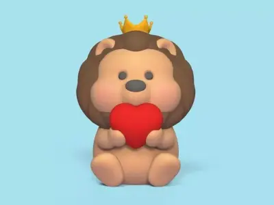 Lion Heart 3D print model
