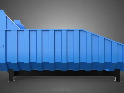 DUMP BED BODY BOX CONTAINER BIN CARGO TRUCK VEHICLE PICK UP CAR 3D model