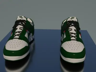 dunk low shoes low poly 3D model