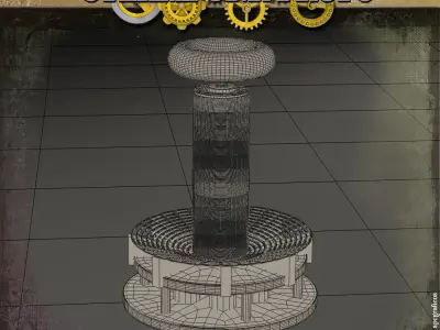 Steampunk Tesla Coil 3D model