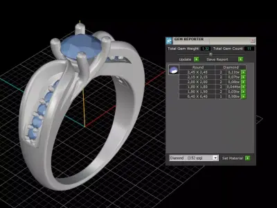 ring woman 3D print model 18