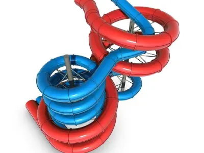 Aquapark Slides 3D model