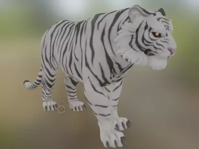 tiger rigged Low-poly 3D model