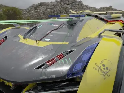 Neo-Rogue Viper-Cyberpunk Supercar 3D Model SCI FI 3D model