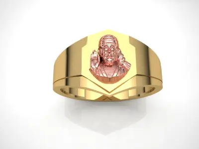 rings jesus christ ring 3D model