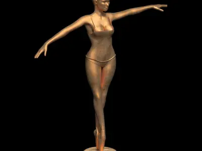Ballerina Fountain 3D model