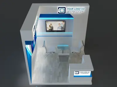 Booth Exhibition Stand a655c 3D model