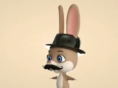 cartoon rabbit 3D model shop