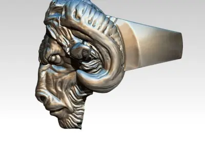 Ram Bison Goat Cow Bull  3D print model