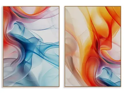 Abstract Painting Frame set 3D model 22