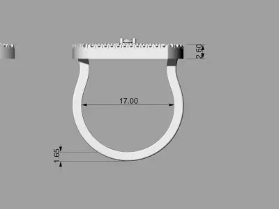 Messika ring 3D print model