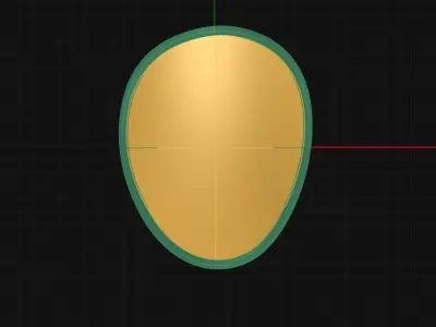 Oval Solid Gold Brushed Earrings Silver Body Jewelry 3D model 3D print model