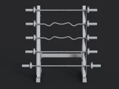 Barbell Rack 3D model