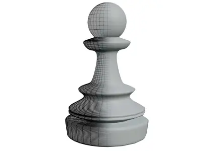 Chess Pawn Low-poly 3D model