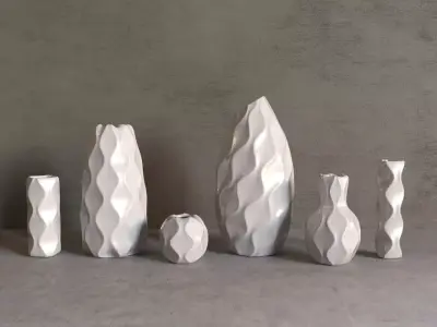 Curvy Vase Set 3D print model