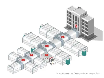 Temporary Isolation units treatment facility COVID19 patients 3D model