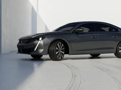 White Scene Low-poly 3D model