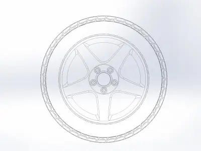 Wheel for scale model of sportcar Cobra 2004 3D print model
