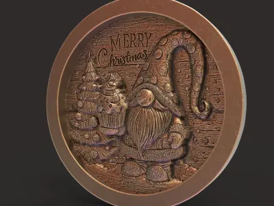 gnome christmas decor 3D print model