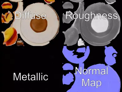 Delicious Cake Dessert model pack Low-poly 3D model