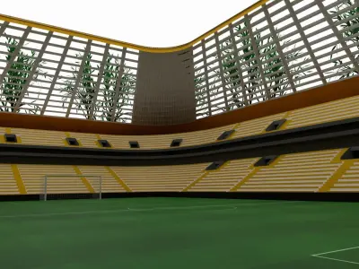 Football Stadium Low-poly 3D model 11