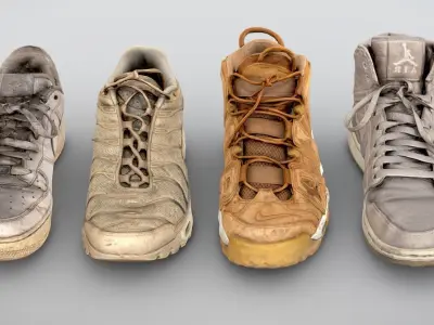 Nike Shoes Bundle Low-poly 3D model