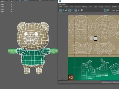 Bear 02 - SD Character Ready Animation-Game VR  Low-poly 3D model