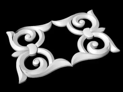 Central decor ornament for furniture 3D model 41