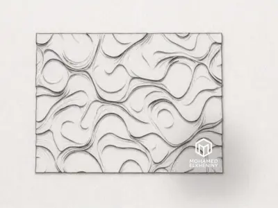 modern panel wall decor set wall relief mural CNC 105  3D model
