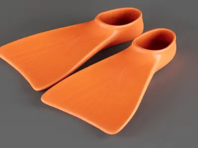 Swim Fins PBR 3D model