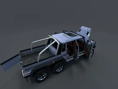 Mercedes Benz g63 amg 6x6 2017 low poly Low-poly 3D model