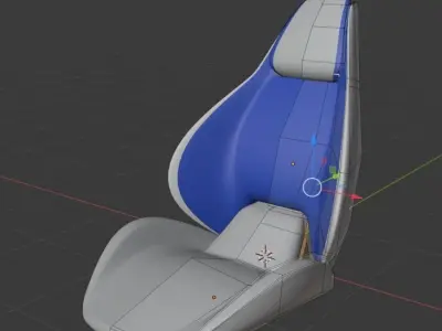 Contemporary Car seat Concept design 3D model