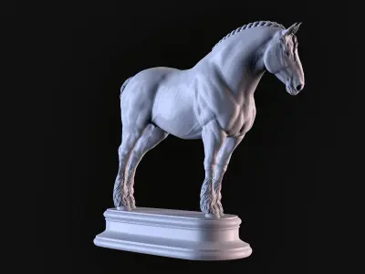 Shire Horse 3D print model