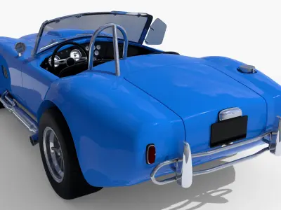 Retro sport car 3D model