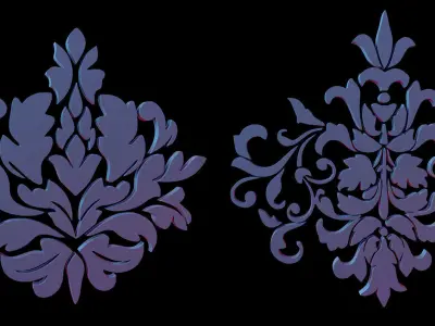 Ornaments Motif Base Mesh Vol 1 Low-poly 3D model