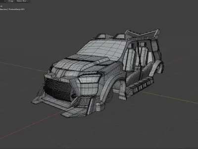 Modified Toyota Probox Low-poly 3D model