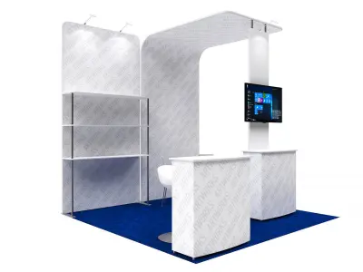 Exhibition booth 10x10ft 3DM004 3D model