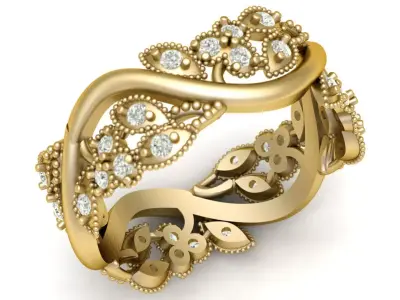 LUXURY FILIGIREE RING 3D PRINTABLE MODEL 3D print model