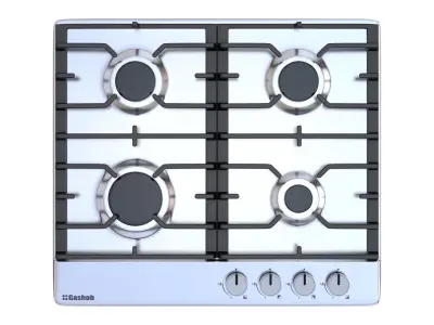 Gas hob Low-poly 3D model