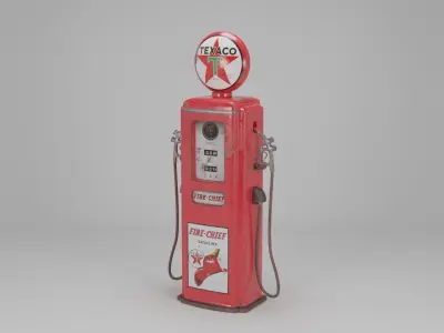 Retro Texaco Gas Pump 3D model