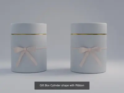 Gift Box with Ribbon 3D Model Collection