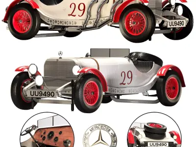 Mercedes sskl 1929 3D model