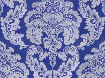 Royal Blue Armrest Chair 3D model