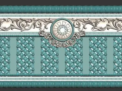 Collection of classical ornaments 03 3D model