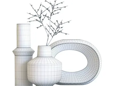 Crate and Barrel Alura Percy and Danice Vases 3D model