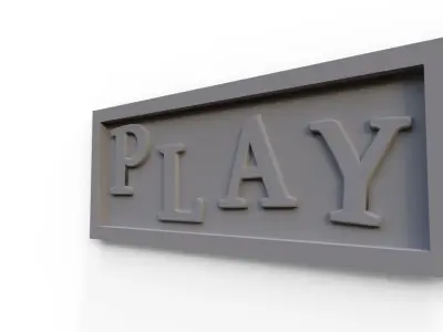 Wall decoration PLAY 3D model
